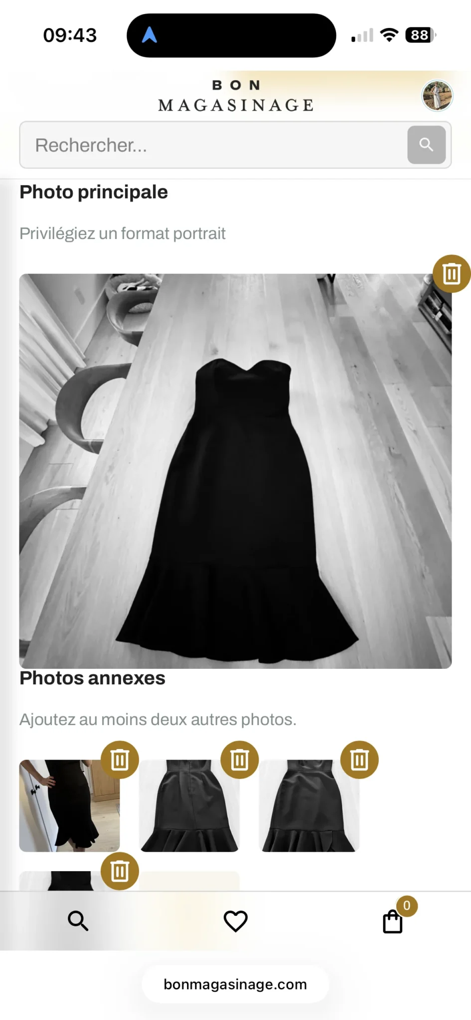 Image for Robe bustier noire BCBG taille 8