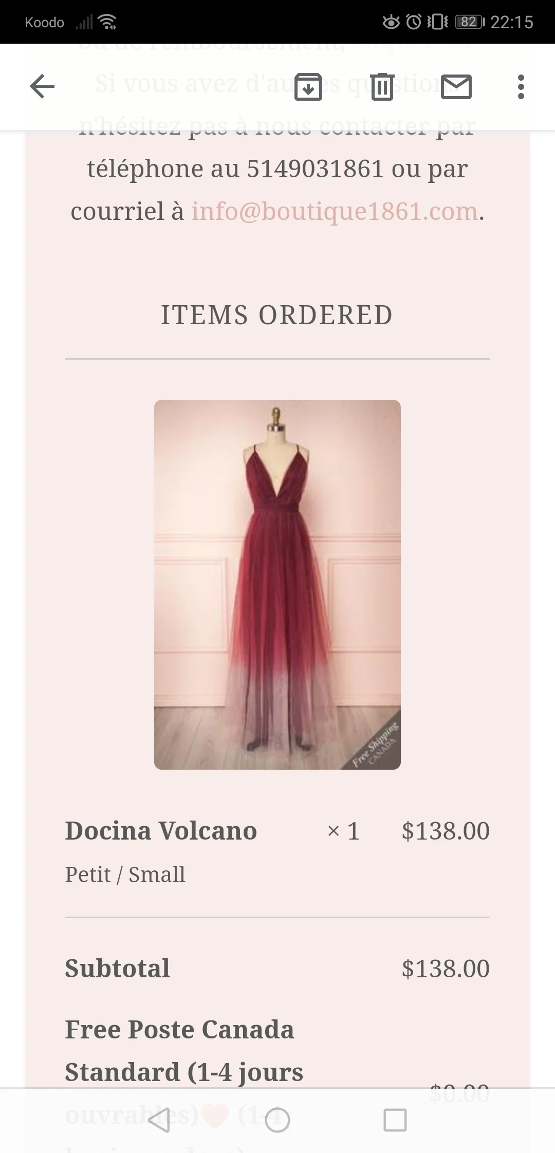 Robe longue 1861 Boutique 1861 seconde main