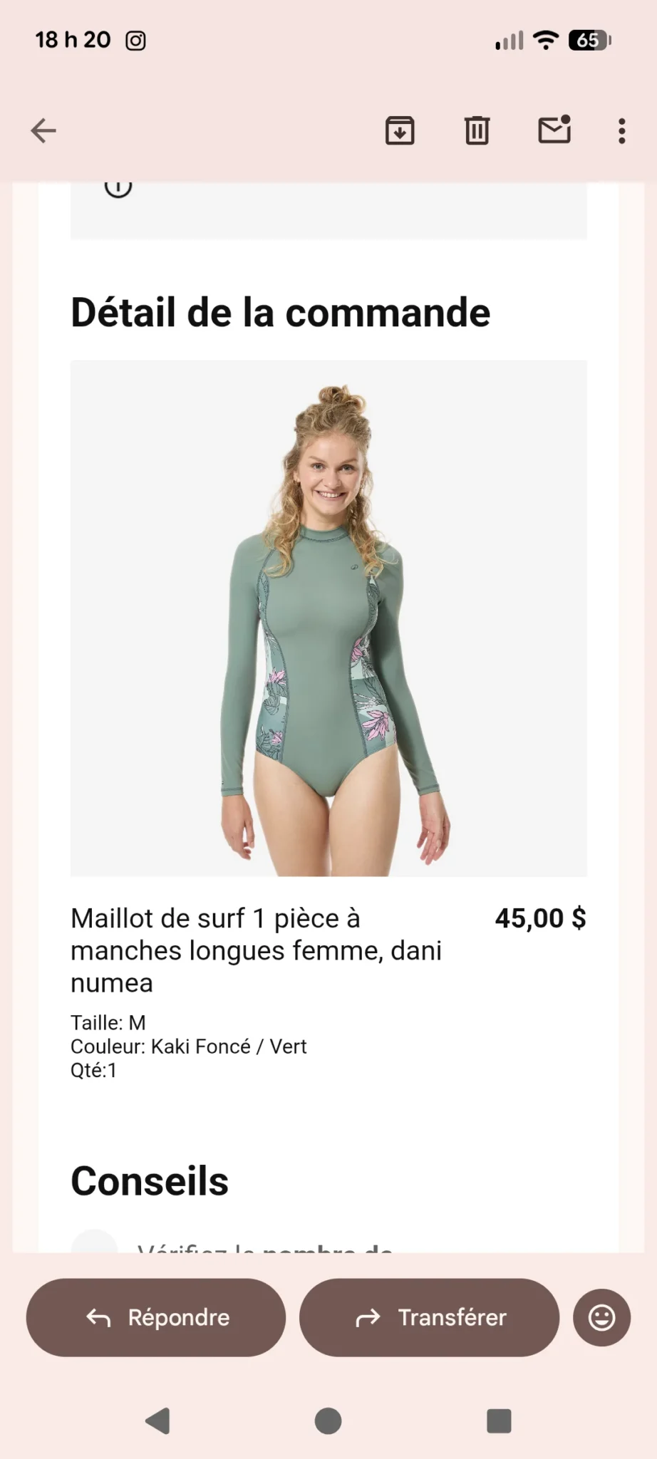 Featured image for Maillot de surf avec protection solaire