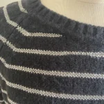 Thumbnail for Black jumper with silver trim and 3/4-length sleeves