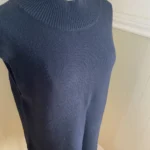 Thumbnail for Black mid-thigh-length wool tank top