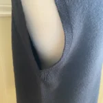 Thumbnail for Black mid-thigh-length wool tank top