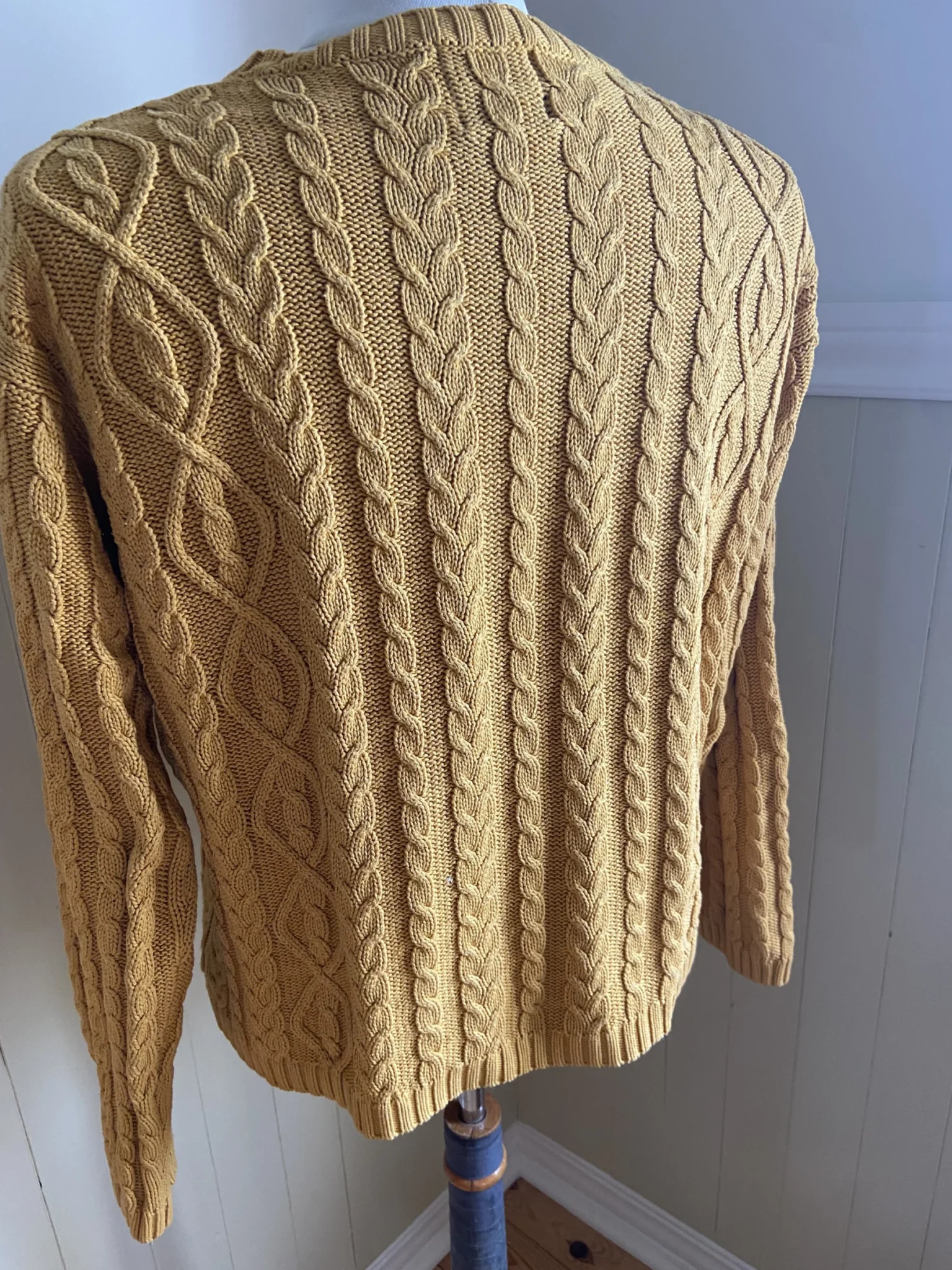 Image for Mustard-coloured twisted yarn, 100% cotton