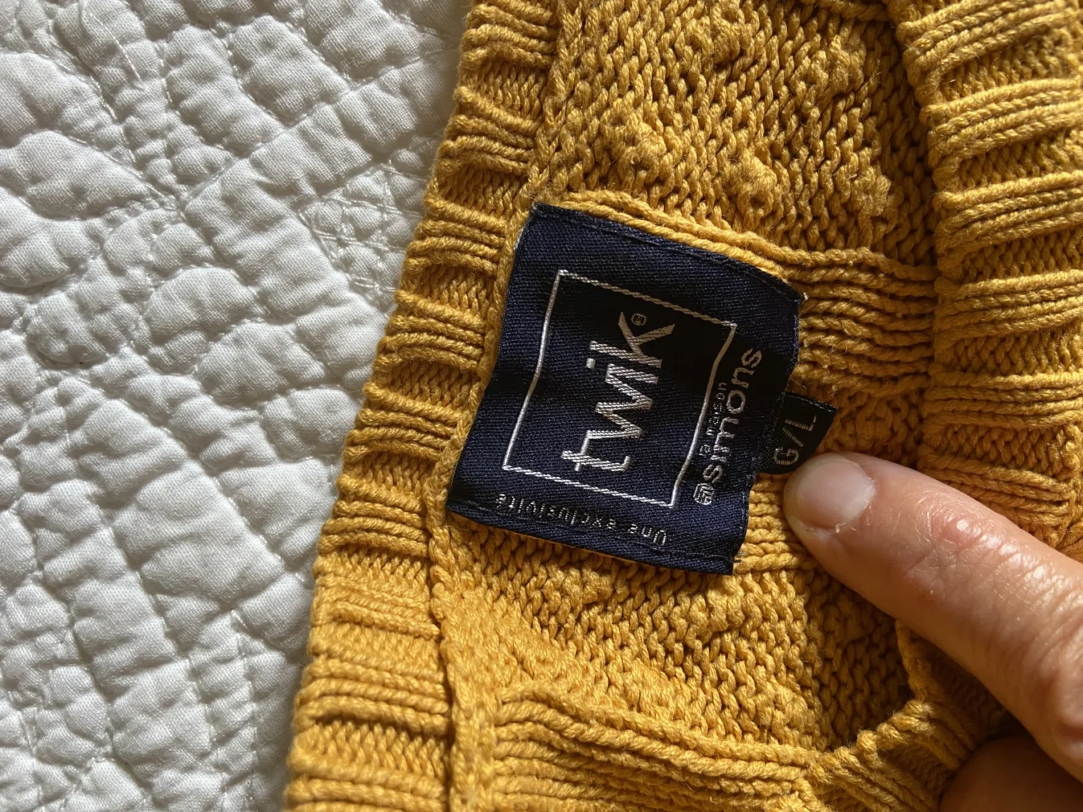 Image for Mustard-coloured twisted yarn, 100% cotton