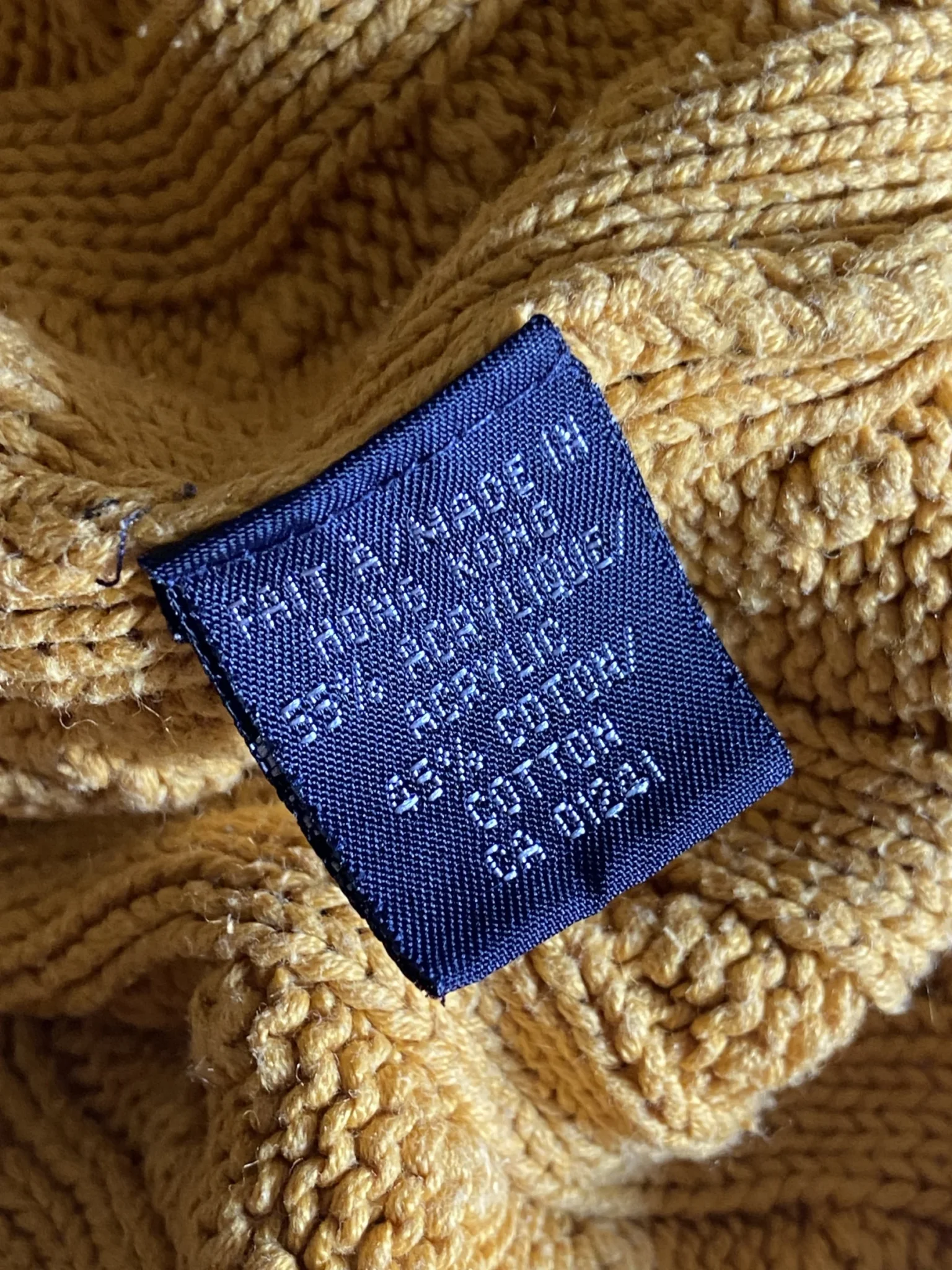 Image for Mustard-coloured twisted yarn, 100% cotton