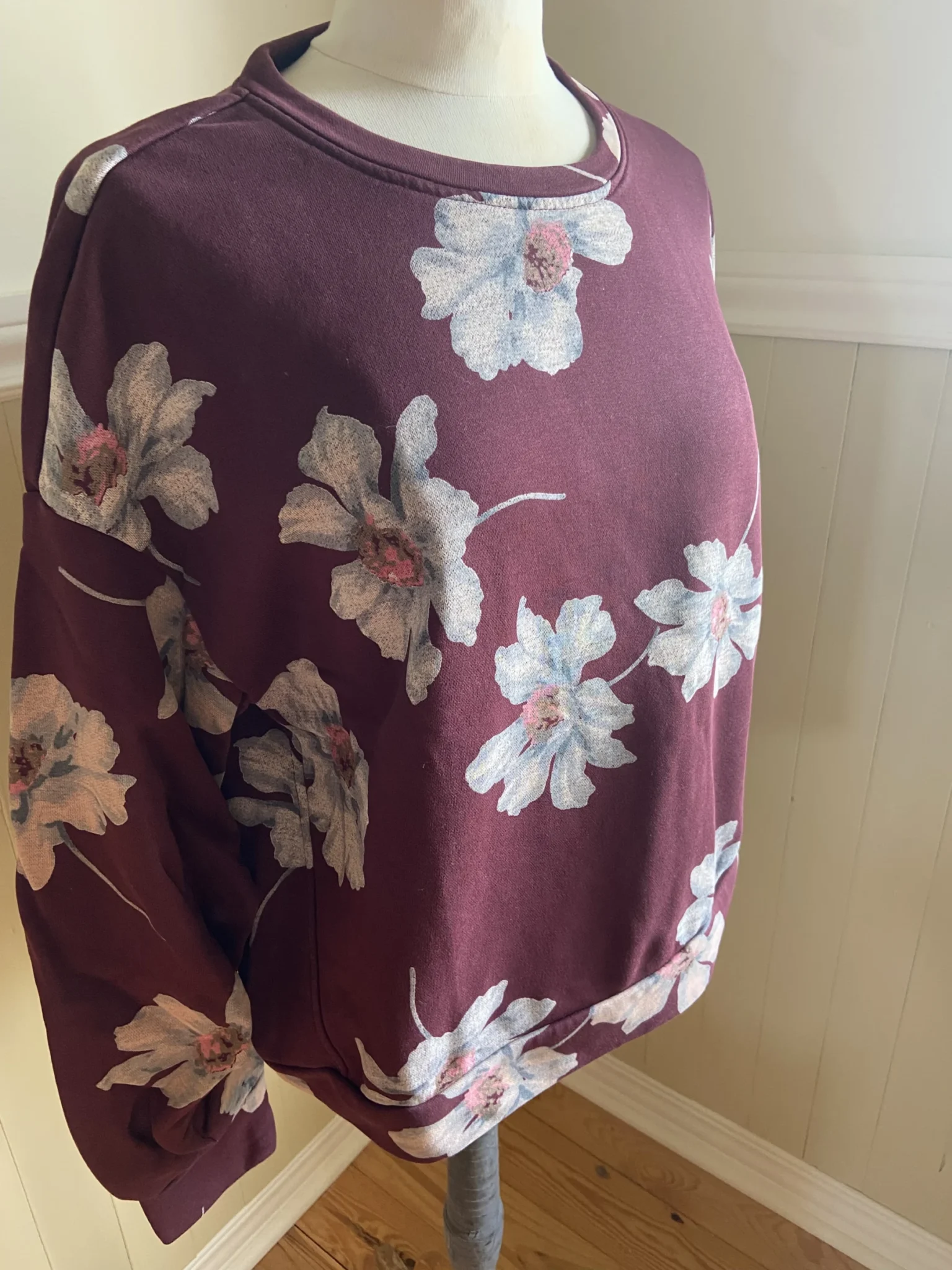Featured image for Coton ouaté fleuri manches bouffantes
