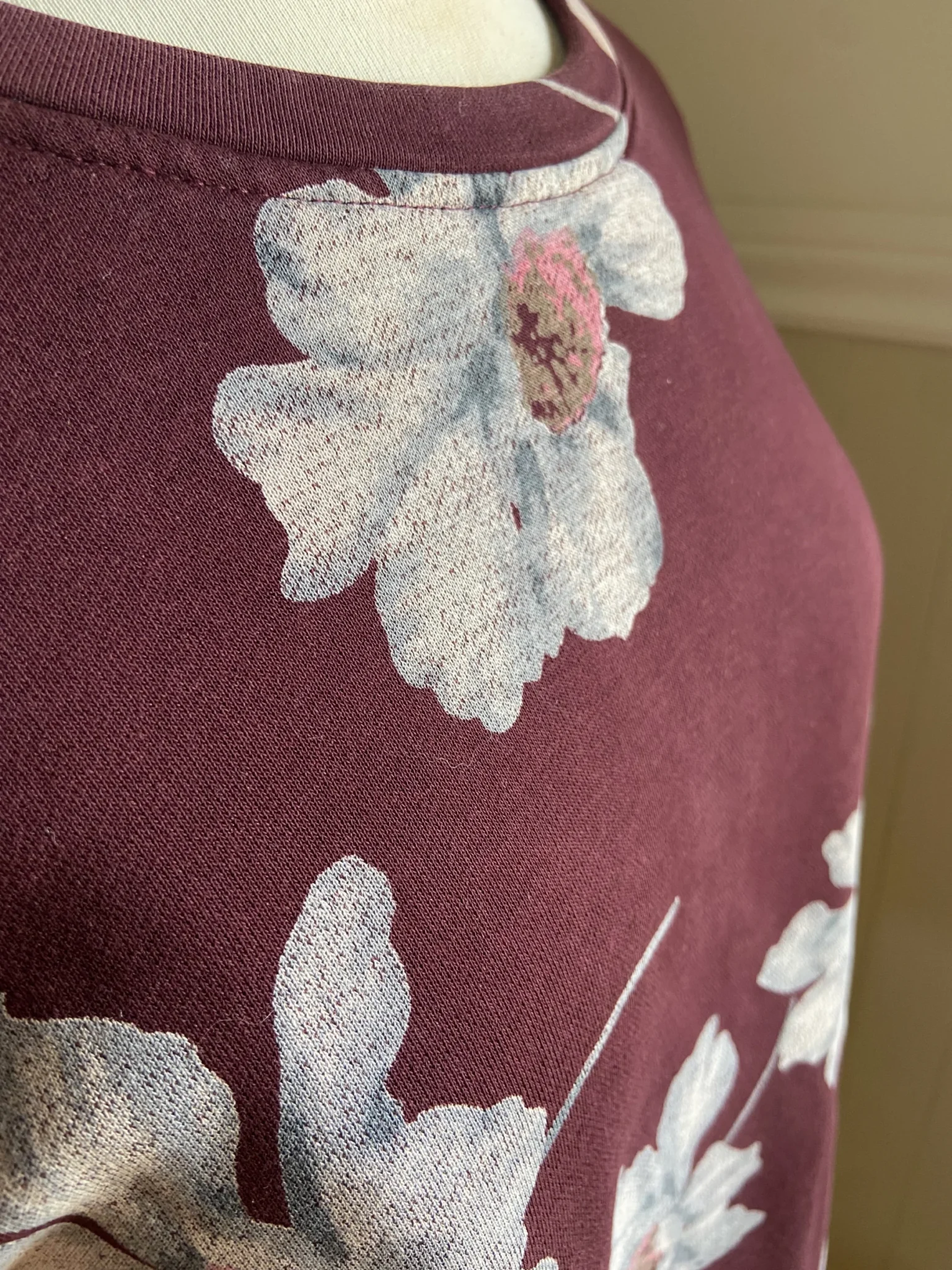 Image for Coton ouaté fleuri manches bouffantes