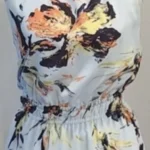 Thumbnail for Robe fleurie à col licou (halter) Dex