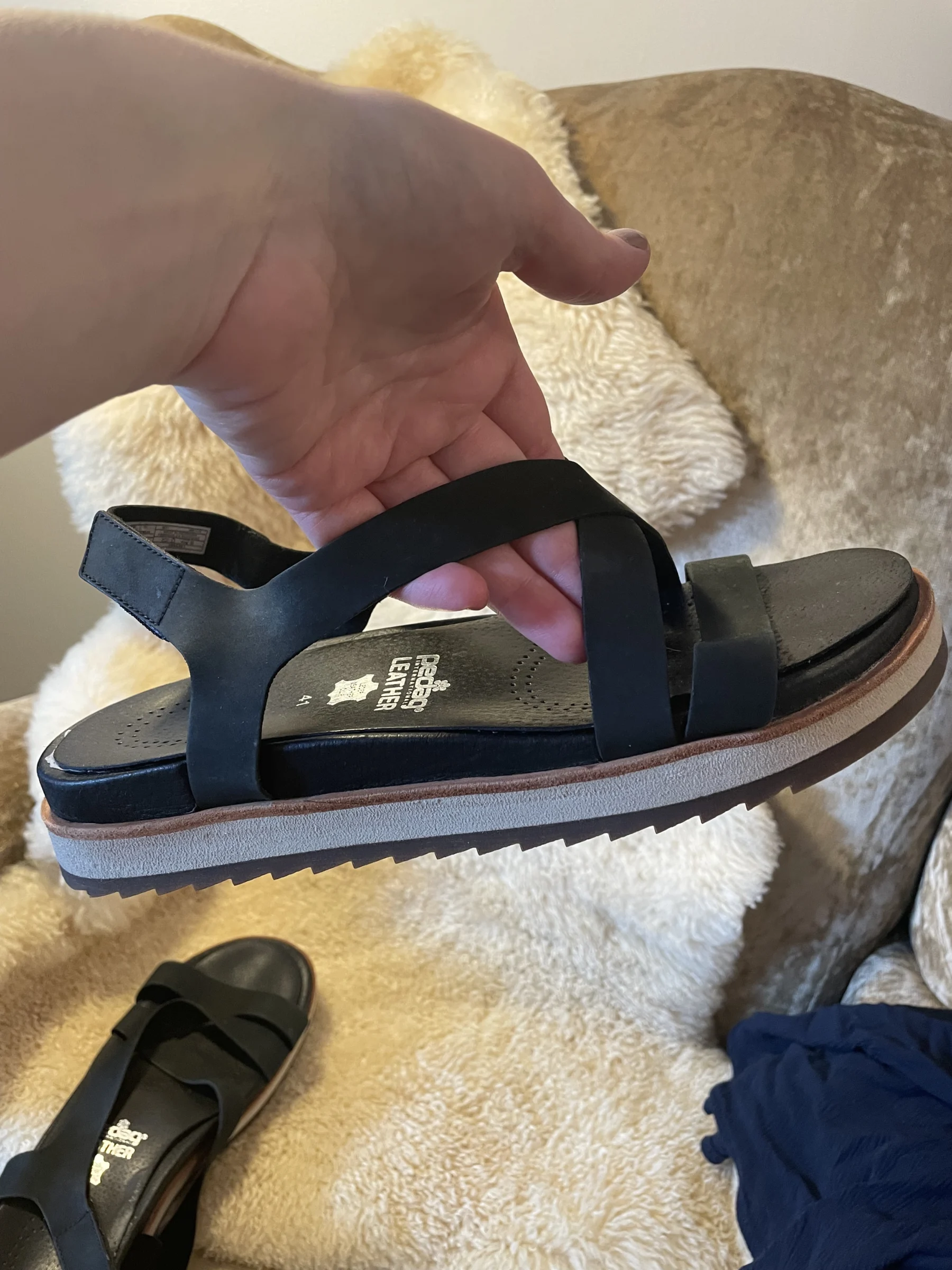 Sandales 41 femme cuir noir merell Merrell seconde main