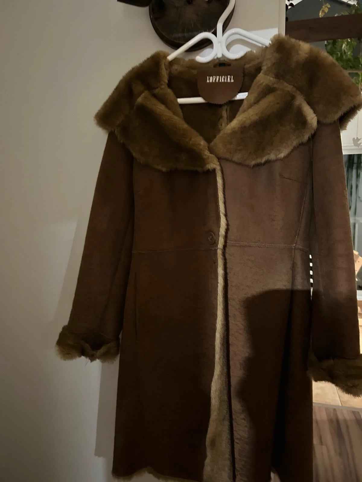 Superbe manteau-imitation peau et fourrure-Style Penny Lane-Marque l'Officiel *Autre seconde main