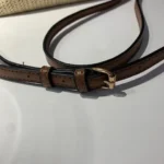 Thumbnail for Sac rafia/ cuir à bandoulière