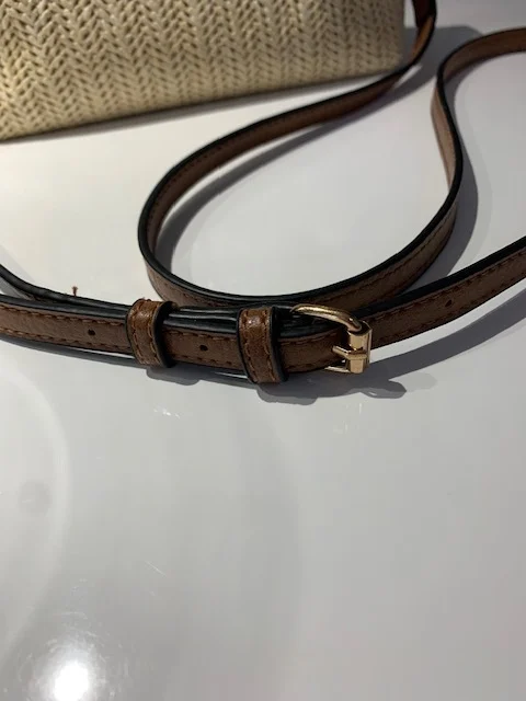 Image for Sac rafia/ cuir à bandoulière