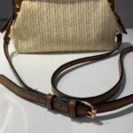 Thumbnail for Sac rafia/ cuir à bandoulière