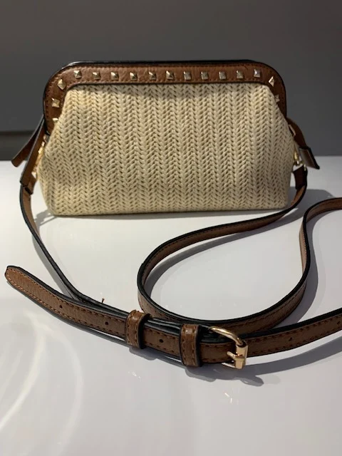 Image for Sac rafia/ cuir à bandoulière