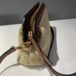 Thumbnail for Sac rafia/ cuir à bandoulière