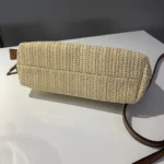 Thumbnail for Sac rafia/ cuir à bandoulière