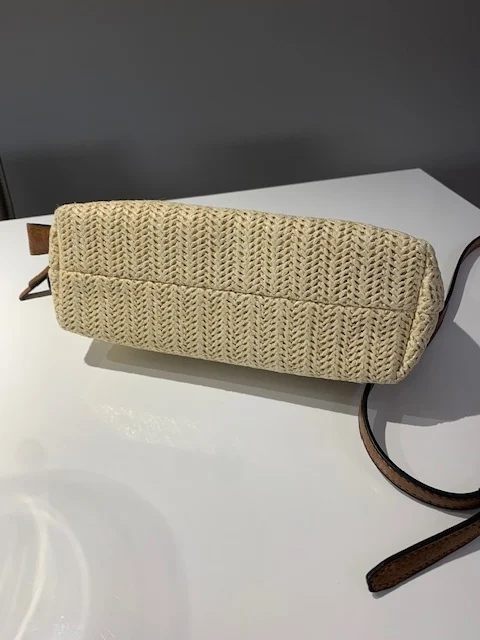 Image for Sac rafia/ cuir à bandoulière