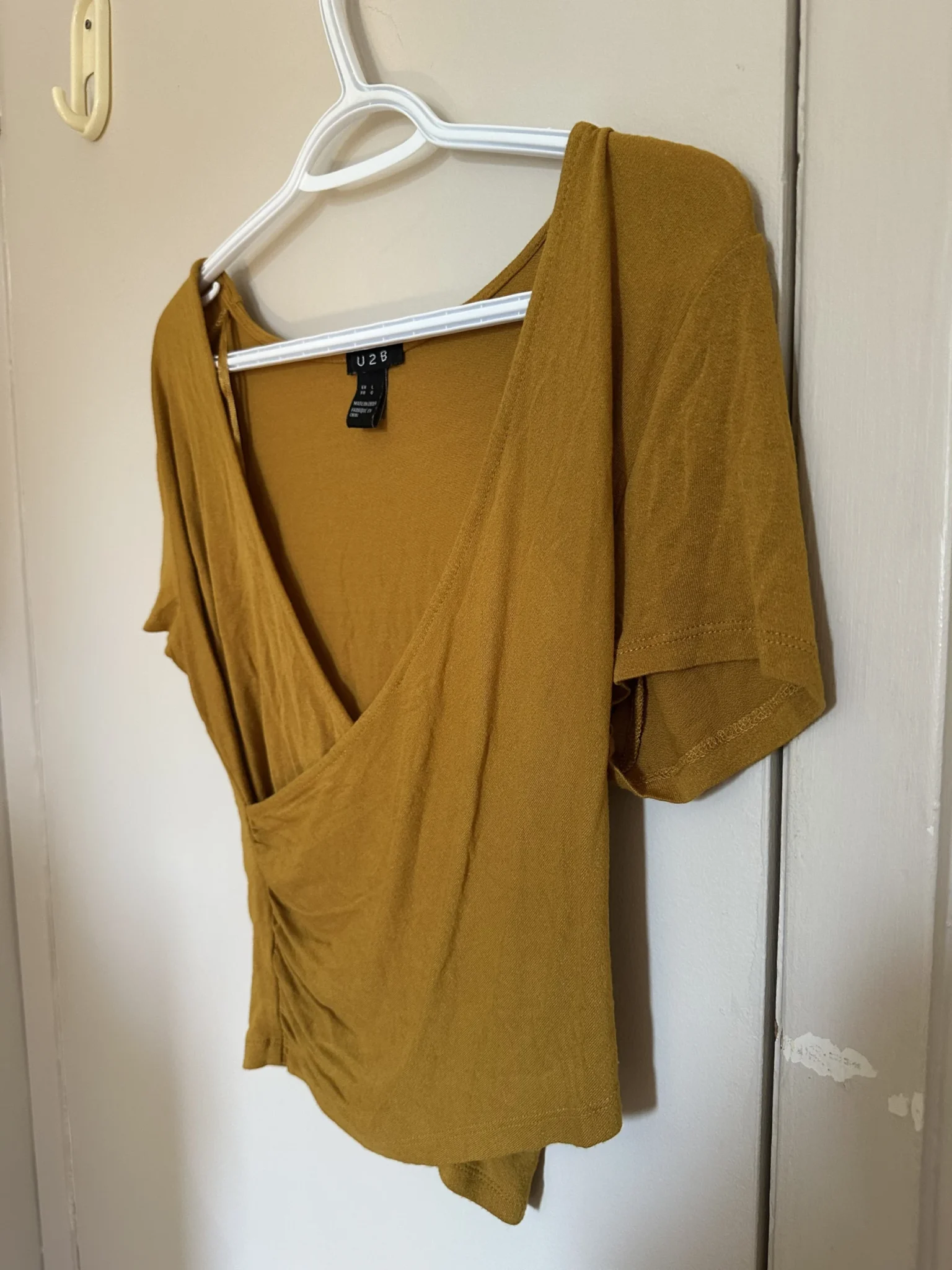 Image for Yellow wrap-around jumper