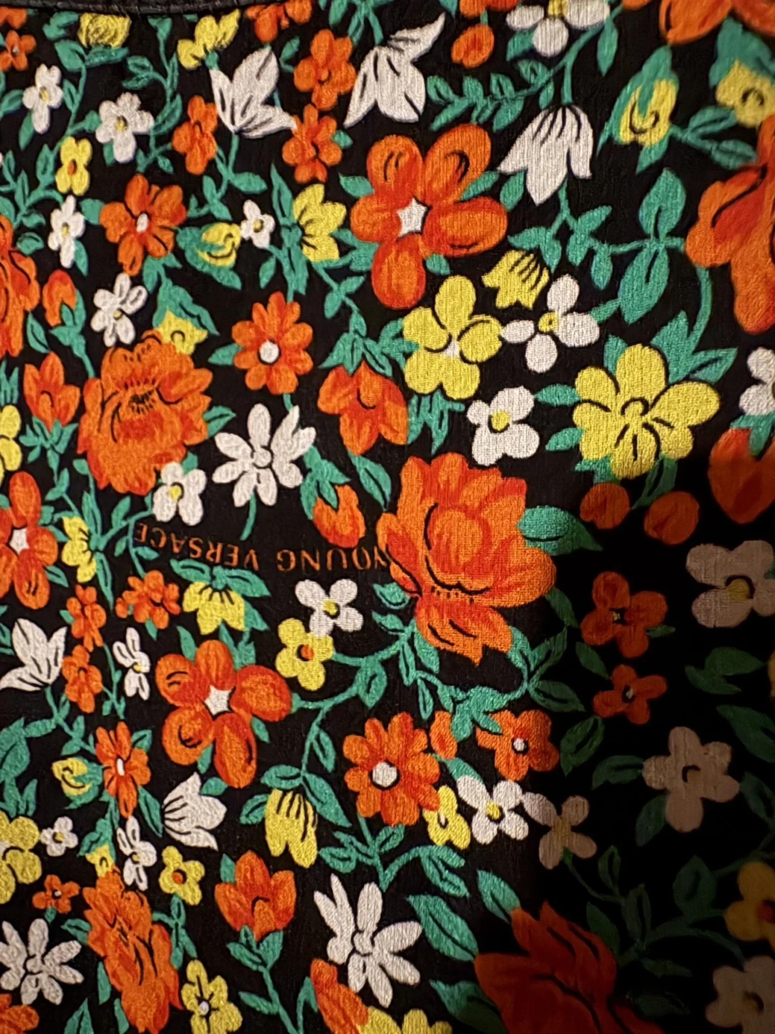 Image for Young Versace – Robe en soie 100 % Made in Italy – Imprimé floral