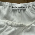 Thumbnail for Reformation white 100% linen shorts