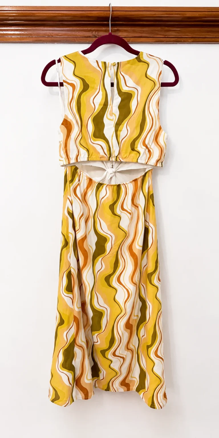 Image for MINKPINK – Robe midi à découpes et imprimé rétro