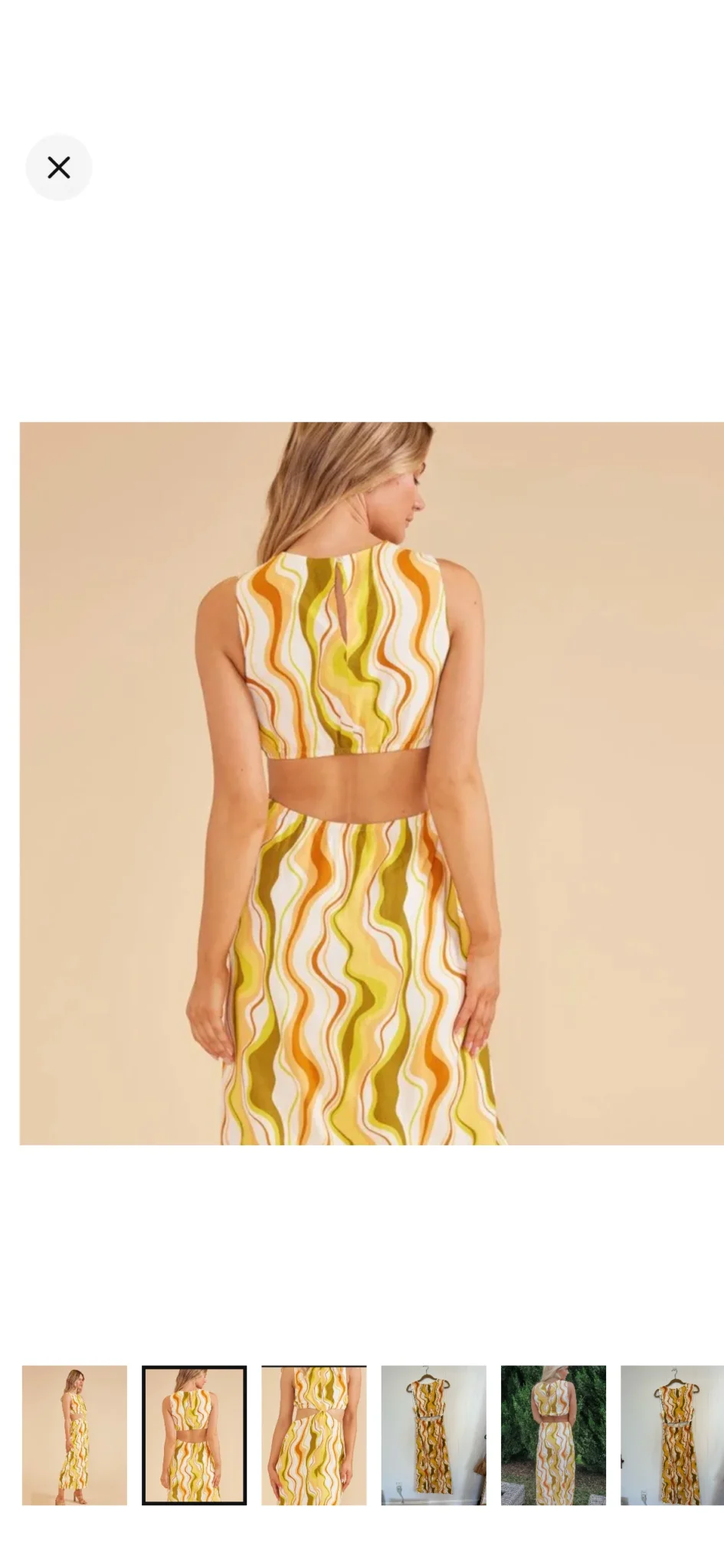 Image for MINKPINK – Robe midi à découpes et imprimé rétro