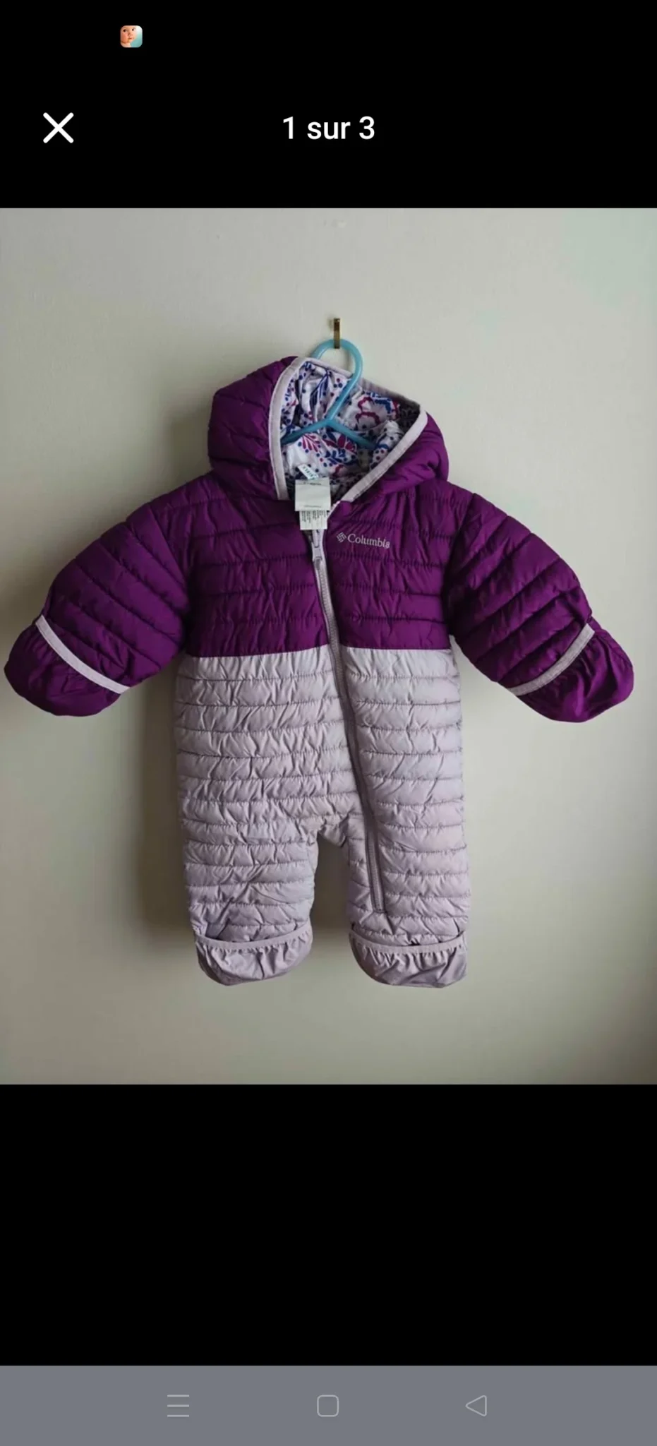 Featured image for Columbia reversible winter jumpsuit, 6–12 months
