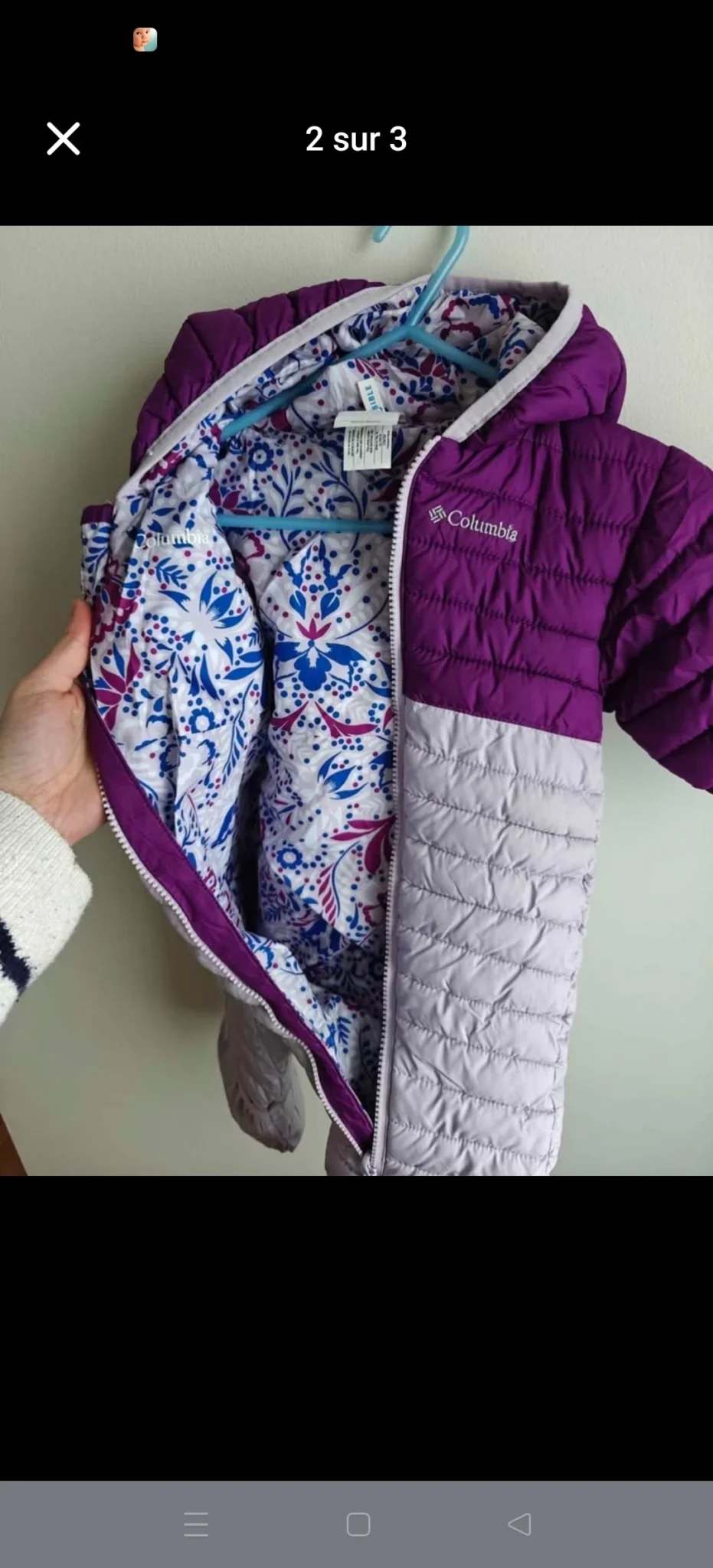 Image for Columbia reversible winter jumpsuit, 6–12 months
