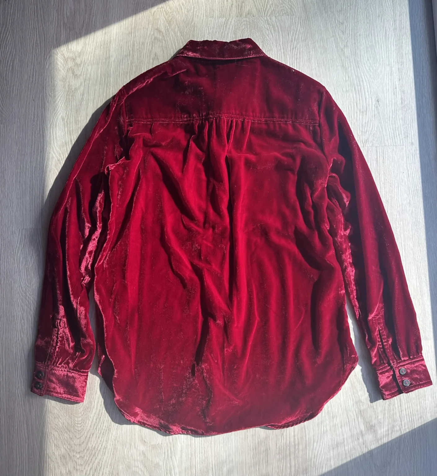 Image for Anthrooologie Pilcro Velvet Shirt XXS