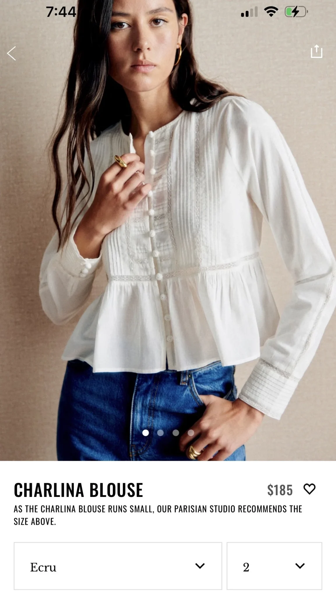 Image for Sézane Charlina Blouse 2