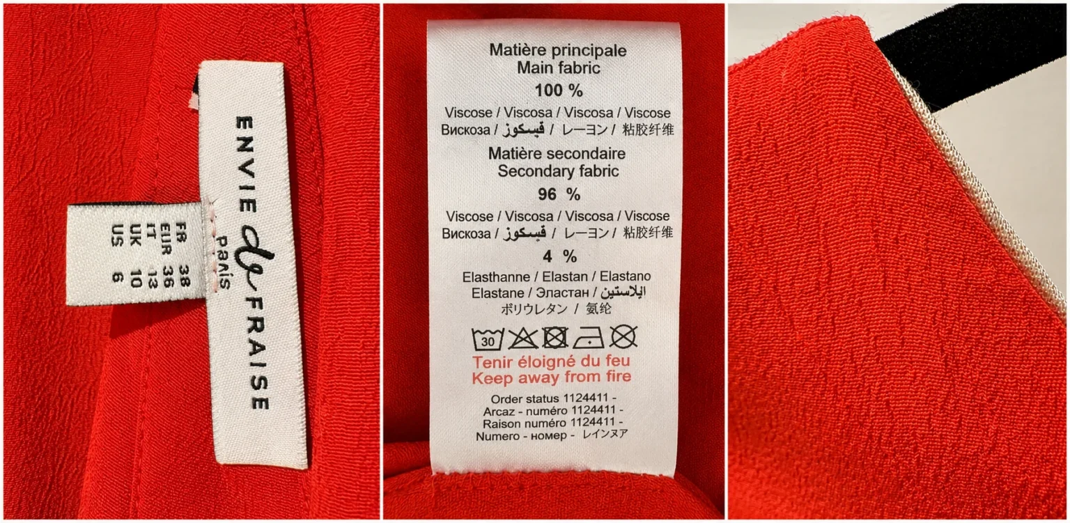 Image for Robe rouge Envie de Fraise Paris en viscose texturée – Taille 38