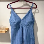 Featured thumbnail for COS – Blue and white striped camisole, 100% cotton – Size 8 (M)