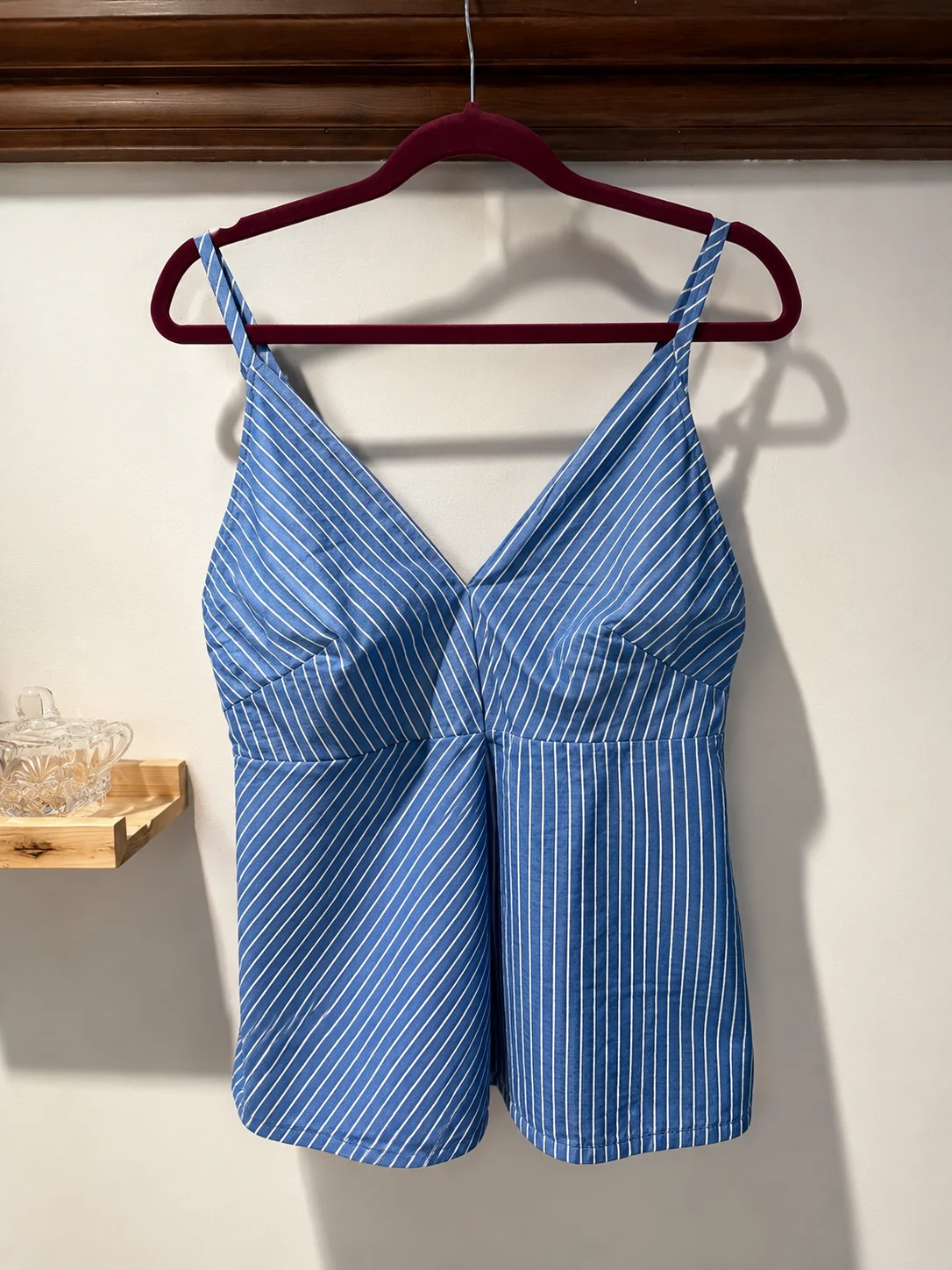 COS – Camisole rayée bleu et blanc 100 % coton – Taille 8 (M) COS seconde main
