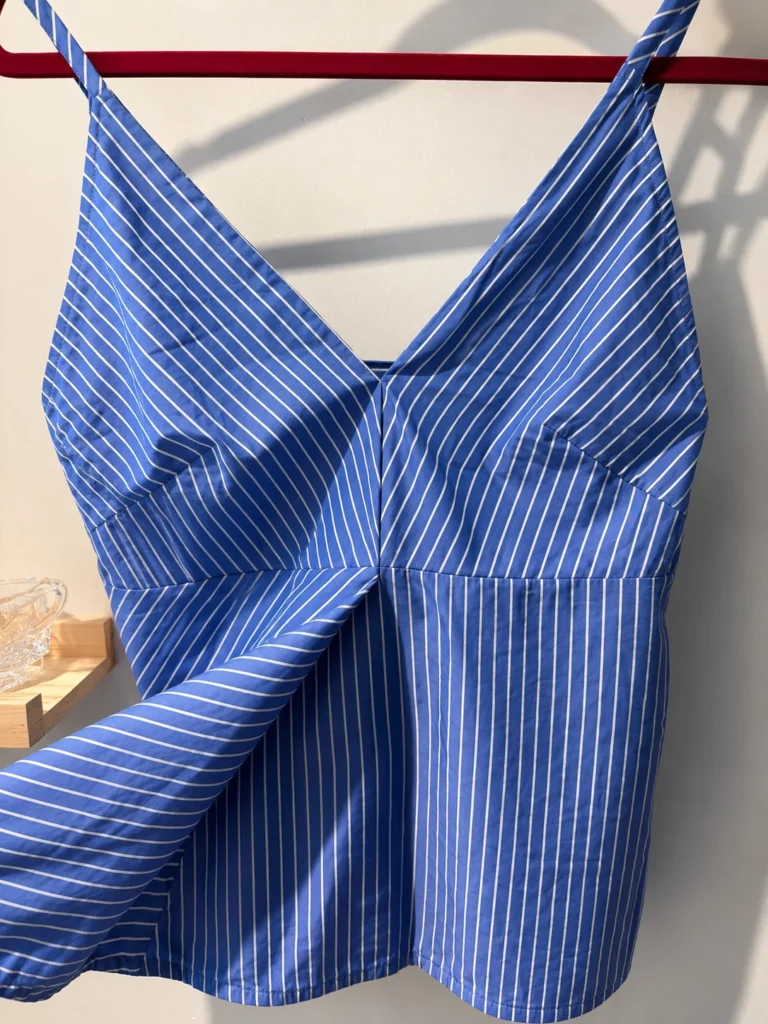 Image for COS – Blue and white striped camisole, 100% cotton – Size 8 (M)