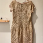 Thumbnail for Robe cocktail Vince Camuto à paillettes champagne – Taille 14