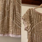 Thumbnail for Robe cocktail Vince Camuto à paillettes champagne – Taille 14