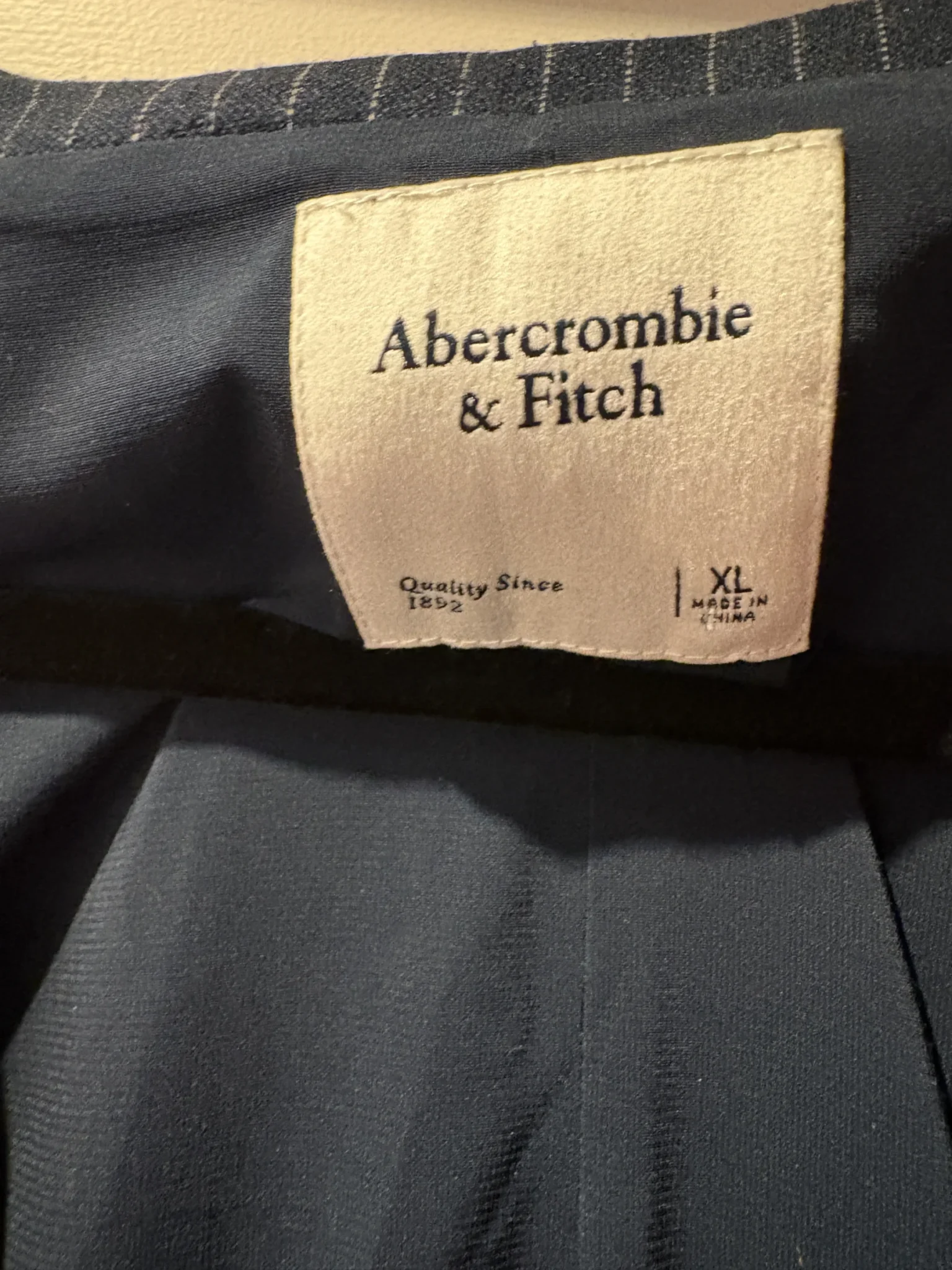 Image for Robe-veston sans manches Abercrombie & Fitch rayée marine – XL