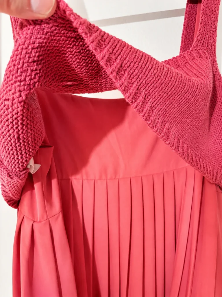 Image for Raspberry pink pleated maxi dress – Anthropologie