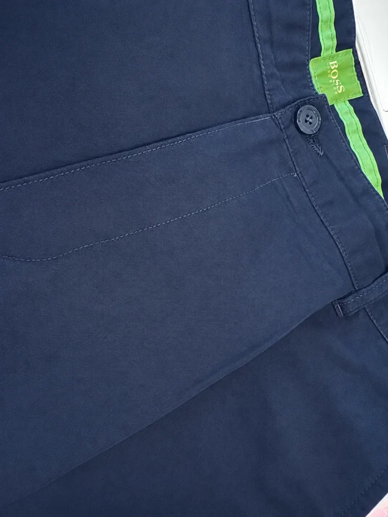 Image for BOSS men’s navy blue single-pleat trousers – Size 34