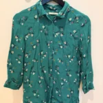 Featured thumbnail for Chemisier fleuri vert sessun - Taille S