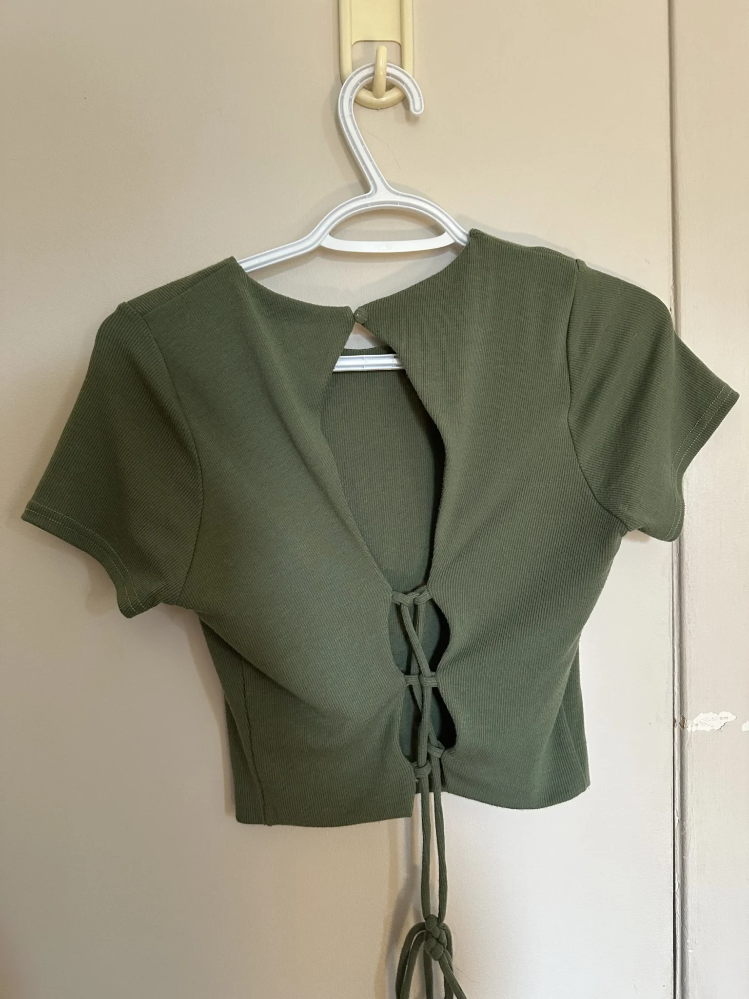 Image for Open-back crop top