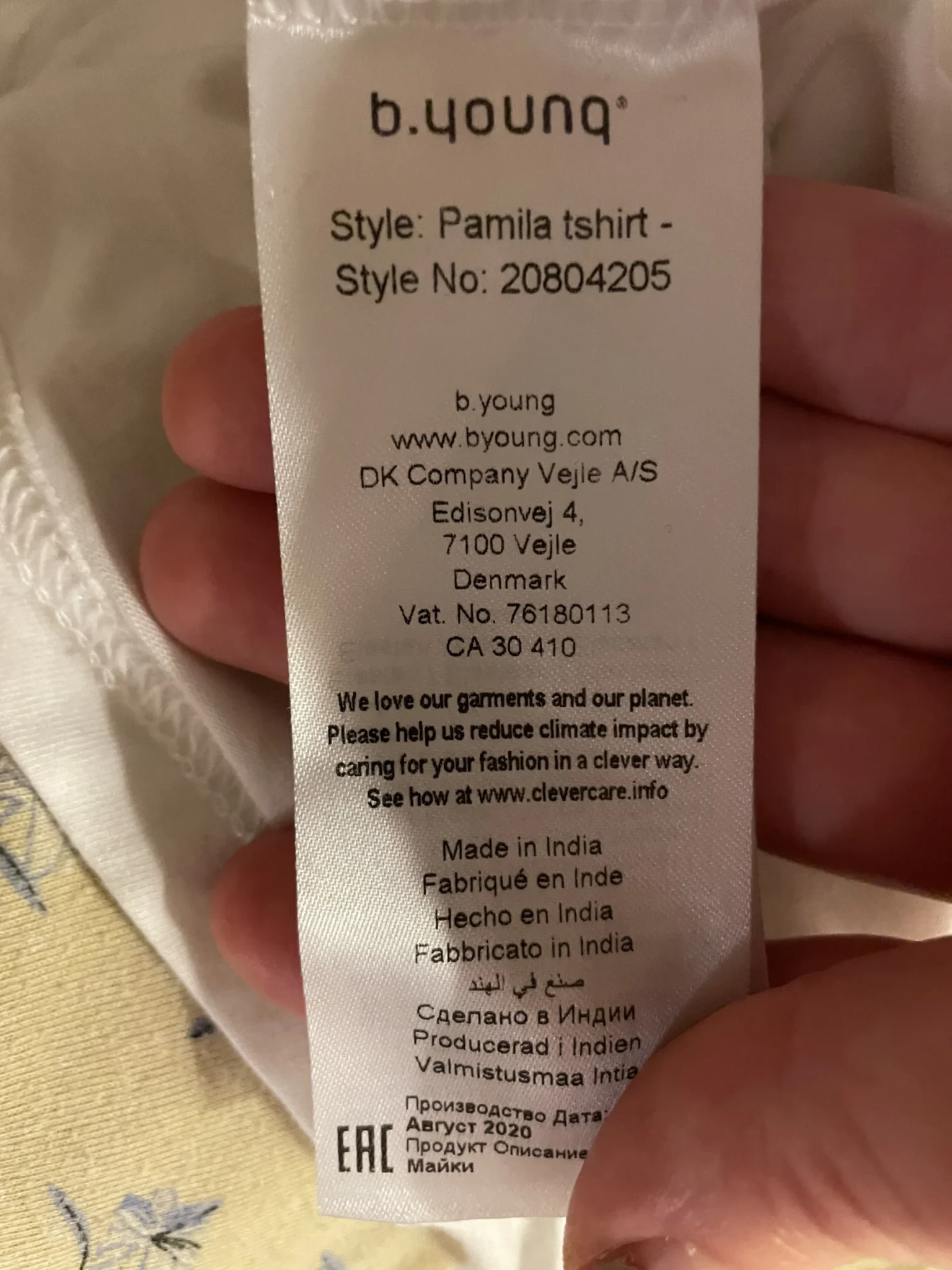 Image for Tee shirt soyeux top confo byoung grand xsmall