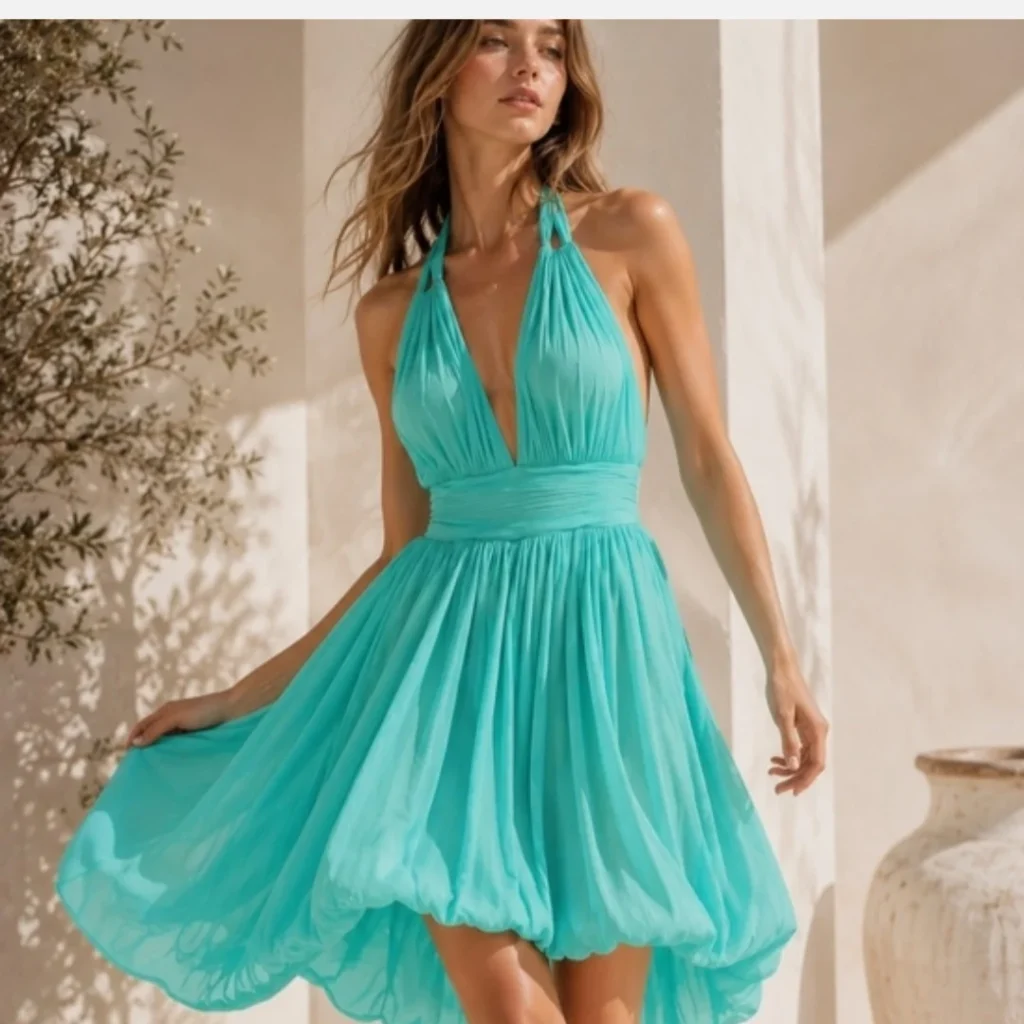 Featured image for A stunning turquoise evening dress