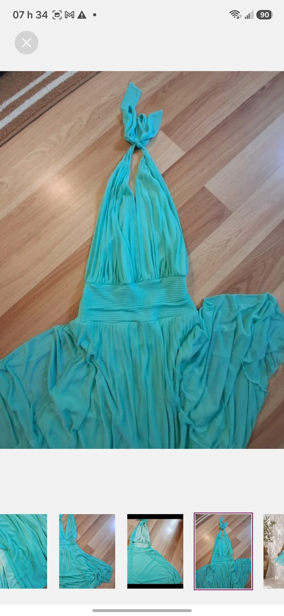 Image for A stunning turquoise evening dress