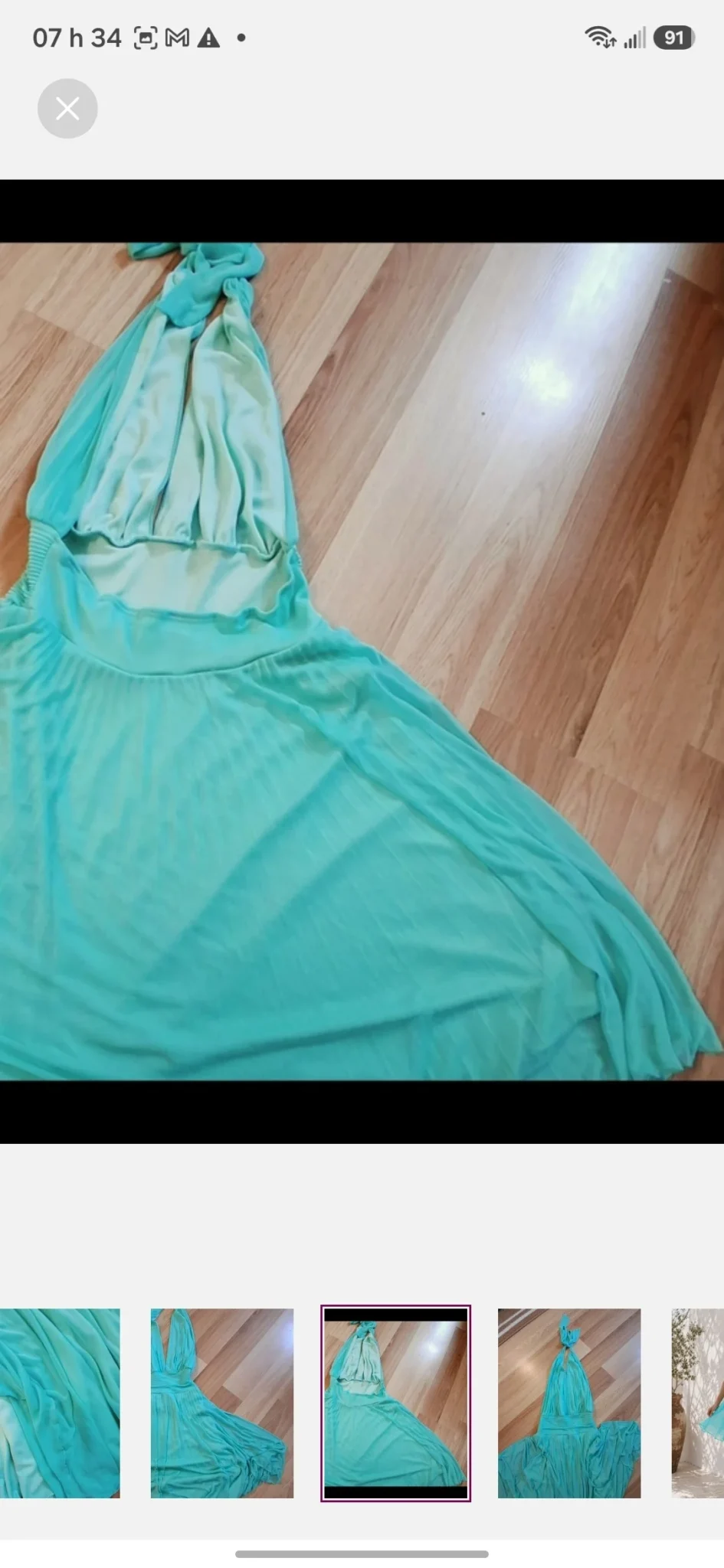 Image for A stunning turquoise evening dress
