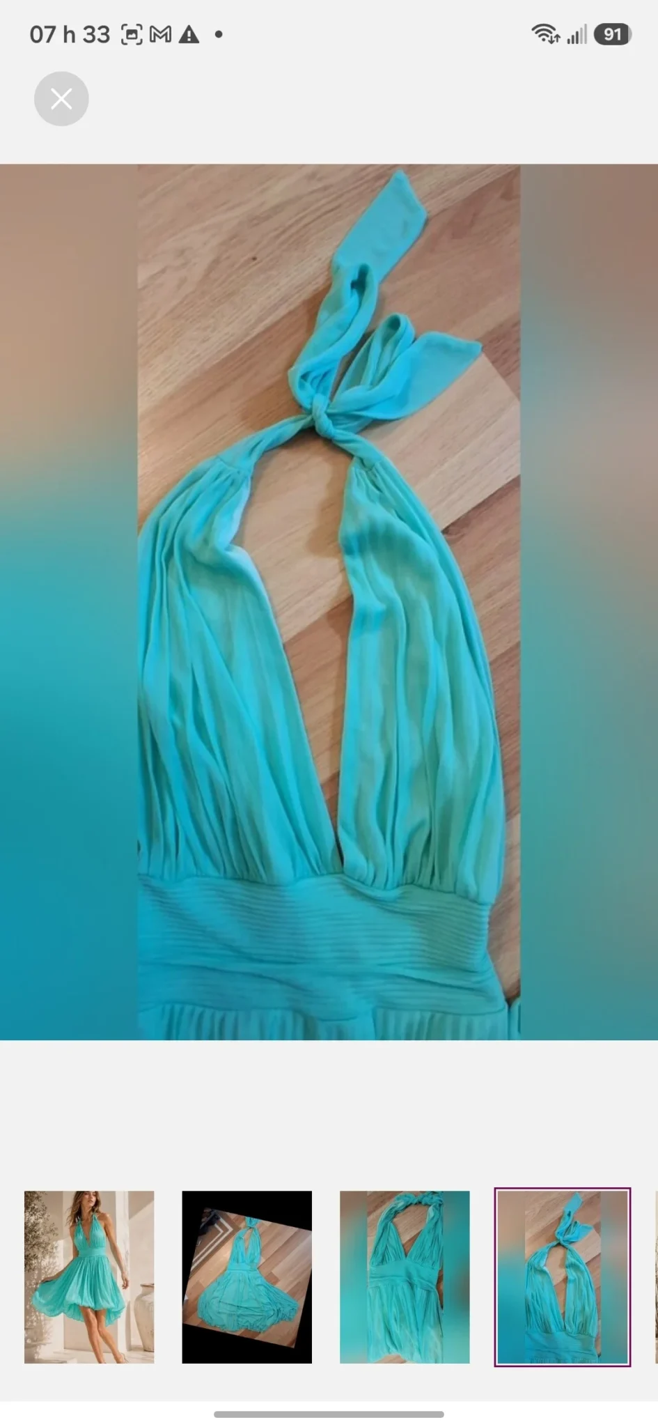 Image for A stunning turquoise evening dress