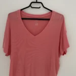 Featured thumbnail for Coral-coloured ribbed T-shirt