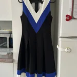 Featured thumbnail for H&M dress, size 36, black, blue and white
