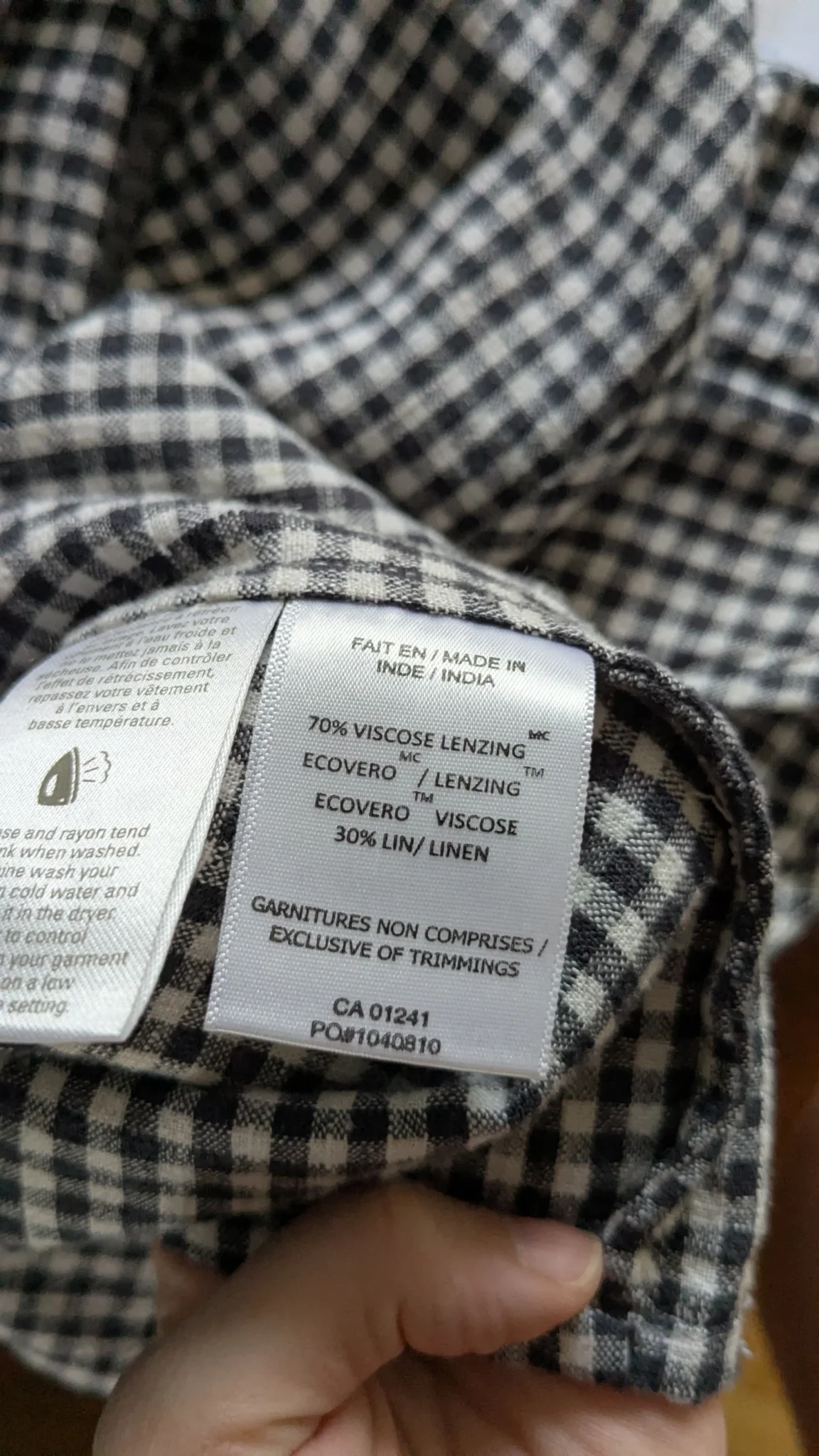 Image for Petit haut gingham