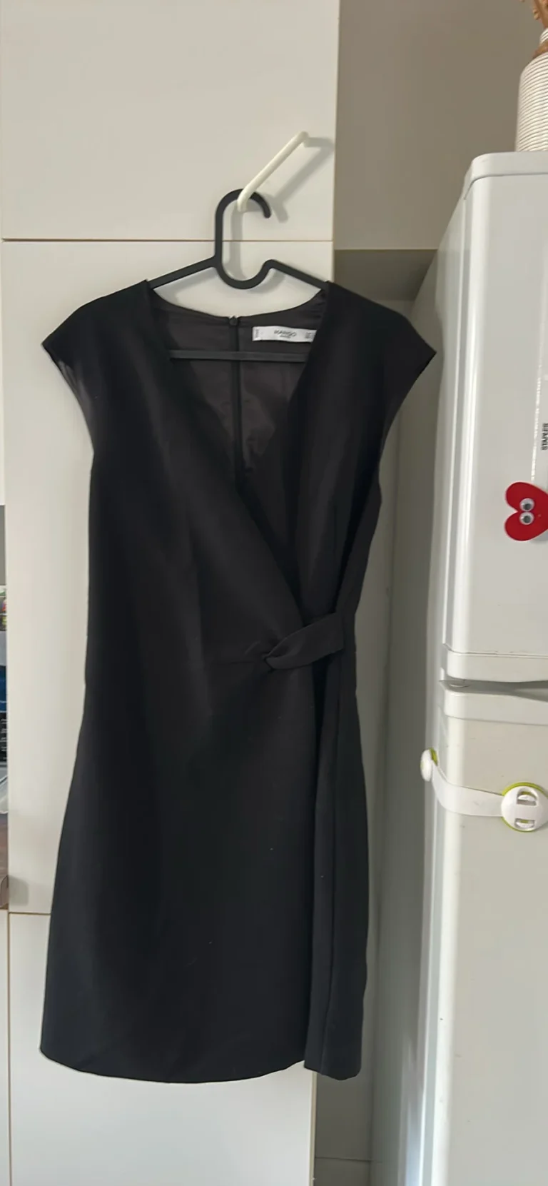 Image for Black Mango wrap-style dress, size S
